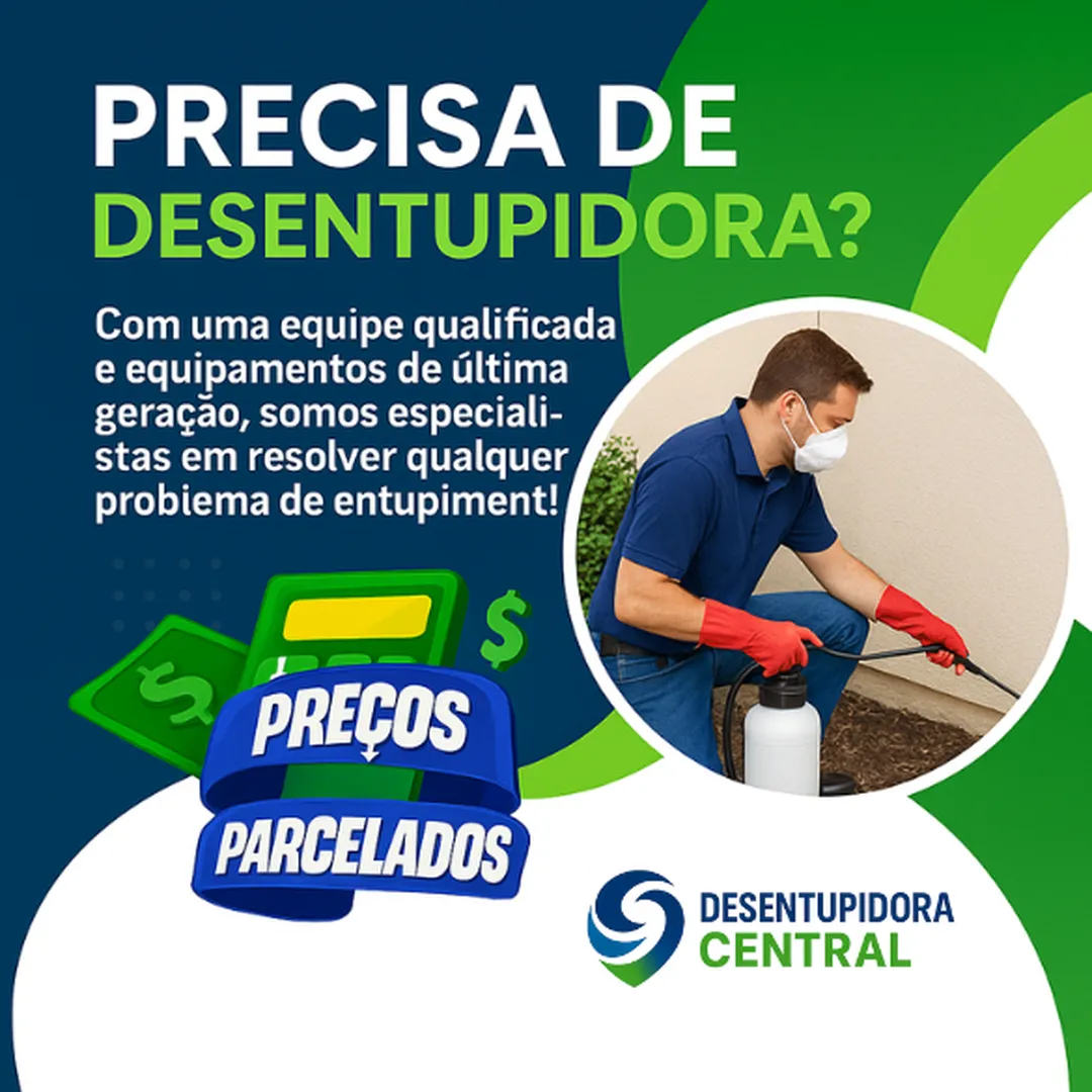 Desentupidora de esgoto,Limpeza de caixa de gordura, Desentupidora em Cambé,