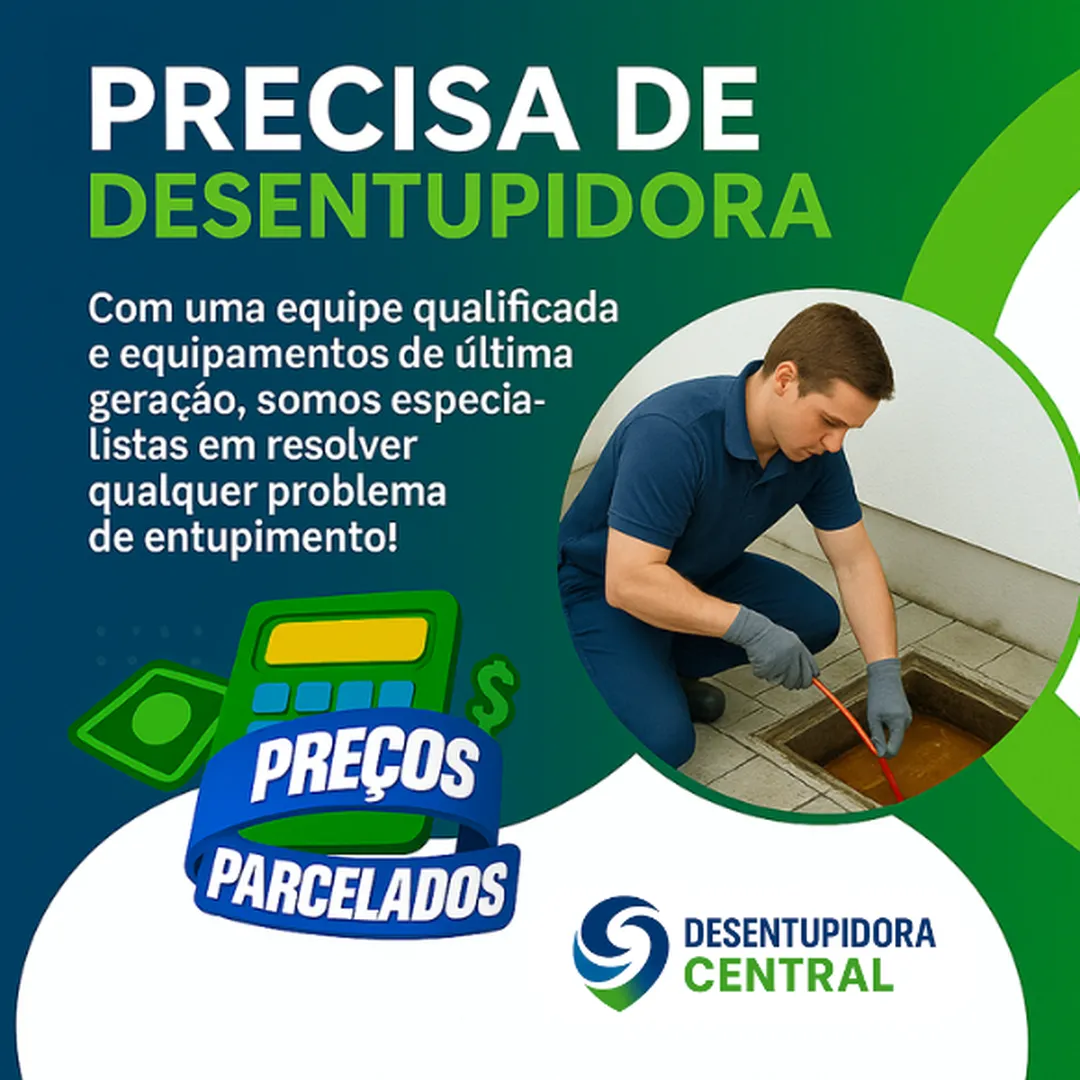 Desentupidora de esgoto,Limpeza de caixa de gordura, Desentupidora em Cambé,