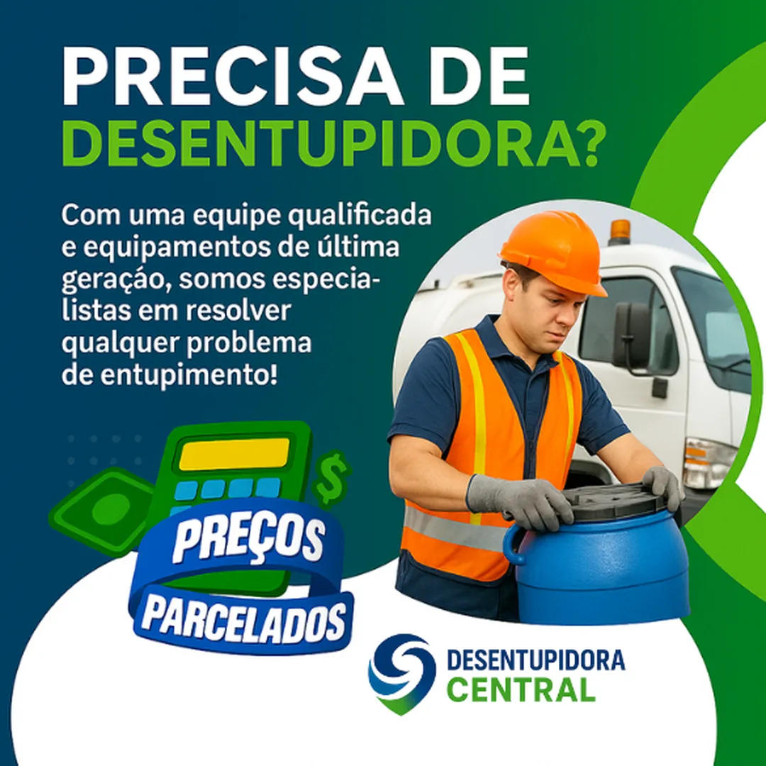 Desentupidora de esgoto,Limpeza de caixa de gordura, Desentupidora em Cambé,