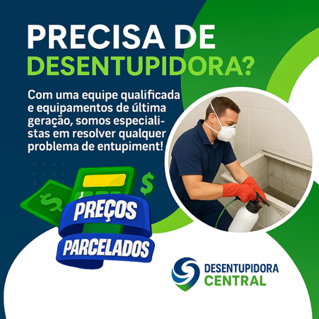 Desentupidora de esgoto,Limpeza de caixa de gordura, Desentupidora em Cambé,