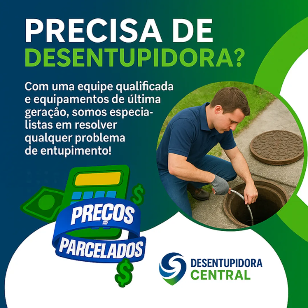 Desentupidora de esgoto,Limpeza de caixa de gordura, Desentupidora em Cambé,
