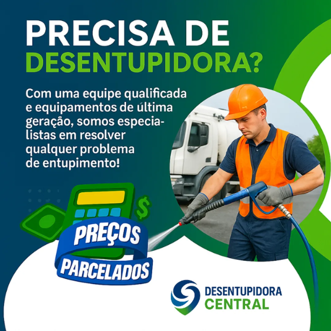 Desentupidora de esgoto,Limpeza de caixa de gordura, Desentupidora em Cambé,